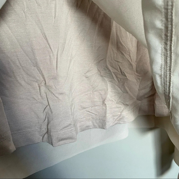 NWT! Zara Woman Sz  L Neutral Long Sleeve Blouse Top - Picture 6 of 14